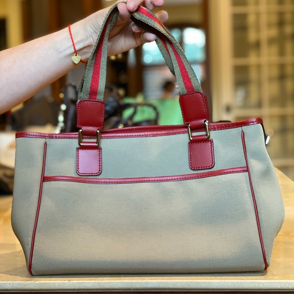 GUCCI Vinyl Green Handbag, 100% Authentic - Picture 2 of 8